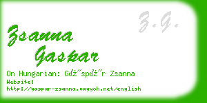 zsanna gaspar business card